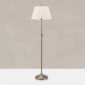 Markslöjd Lampadar Oxford, culoare alamă, înălțime 155 cm, metal/țesătură, Auriu / Alamă, Camera de zi / sufragerie, Țesătură / Textil