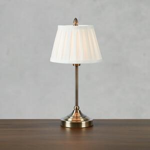 Markslöjd Lampă de masă Oxford, culoare alamă, înălțime 43 cm, metal/țesătură, Auriu / Alamă, Camera de zi / sufragerie, Țesătură / Textil