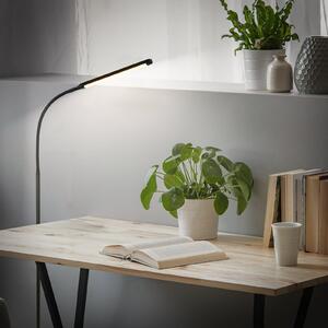 Briloner Lampadar LED Mura, negru, înălțime 170 cm, metal, dimmer tactil, reglabil, Negru, Camera de zi / sufragerie, Plastic, Modern
