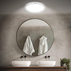 Briloner Plafonieră LED pentru baie Pulap, Ø 42 cm, crom/alb metal, Metalic, Baie, Metal, Modern