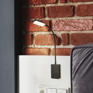 Briloner Lampa de masă cu LED și baterie reîncărcabilă Cielo, negru, înălțime 56 cm,, reglabil, Negru, Camera de zi / sufragerie, Plastic, Modern
