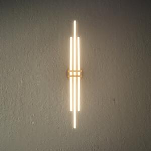 Briloner Plafonieră LED Tinka, culoare lemn/negru, lungime 98 cm, Lemn, Camera de zi / sufragerie, Metal, Modern