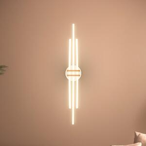 Briloner Plafonieră LED Tinka, gri deschis/maro, lungime 98 cm, Gri, Camera de zi / sufragerie, Metal, Modern