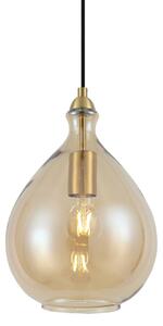 Lampă suspendată modernă aurie cu sticlă ambră - Traditional