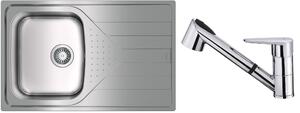 Set chiuveta din oțel cu sifon Teka Universe 115110011, baterie bucătărie Teka IN 469781200