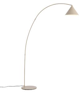 Lampă de podea retro bej cu interior alb - Triangolo