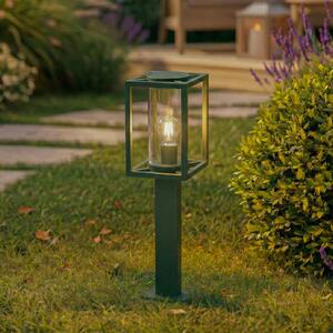 Lucande Bornă luminoasă Ferda, 60 cm, verde, IP44, reglabil, Verde, Aluminiu, Modern