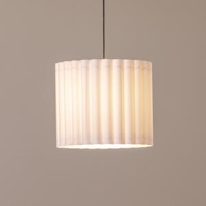 Duolla Lampă suspendată Aria, alb, microfibră, E27, reglabil, Alb, Camera de zi / sufragerie, Țesătură / Textil