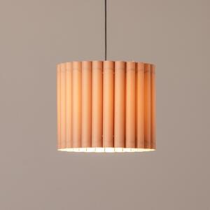 Duolla Lampă suspendată Aria, cappucino, microfibră, E27, reglabil, Maro / Rugină, Camera de zi / sufragerie, Țesătură / Textil