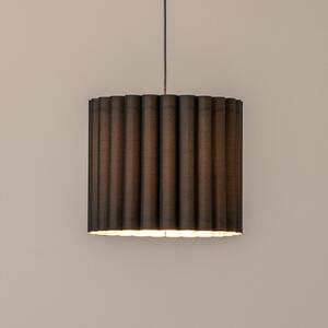 Duolla Lampă suspendată Aria, negru, microfibră, E27, reglabil, Negru, Camera de zi / sufragerie, Țesătură / Textil