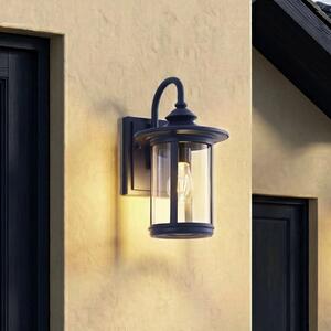 Lindby Lampă de exterior Zayn, albastră, sticlă, înălțime 33 cm, IP23, reglabil, Albastru, Aluminiu, Antichitate, Felinar