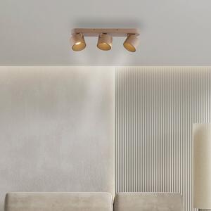 PURE Spot de tavan LED Cup, culoare bronz, 56 cm, metal, 3 becuri., reglabil, Bronz / Alamă Veche, Camera de zi / sufragerie, Metal, Modern