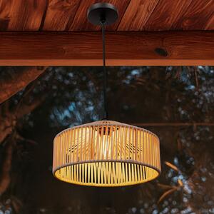 Newgarden Lampa suspendată Calabardina, albă, cablu, Ø30cm, IP44, reglabil, Alb, Țesătură / Textil, Scandinavă