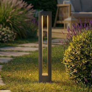 Lindby Bornă luminoasă LED pentru alee Soriq, antracit, înălțime 75 cm, IP54, Negru, Aluminiu, Modern