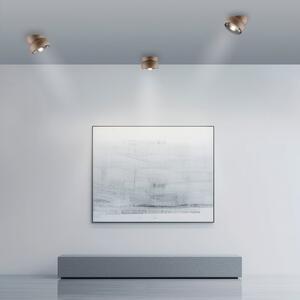 PURE Spot de tavan LED Move, Ø 12 cm, culoare bronz, metal/sticlă, reglabil, Bronz / Alamă Veche, Camera de zi / sufragerie, Metal, Modern