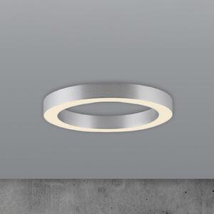 PURE Plafonieră LED Lines, Ø 35 cm, culoare argintiu, CCT, reglabil, Metalic, Camera de zi / sufragerie, Metal, Modern