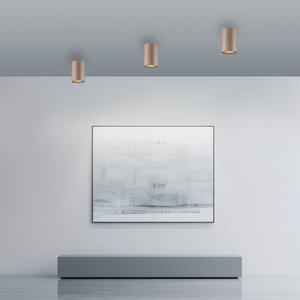 PURE plafonieră LED-plafonieră Point, culoare bronz, Ø 6 cm, IP44, reglabil, Bronz / Alamă Veche, Baie, Metal, Modern