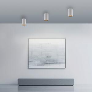 PURE plafonieră LED-Bad Point, alb, Ø 6 cm, metal, IP44, reglabil, Alb, Baie, Metal, Modern
