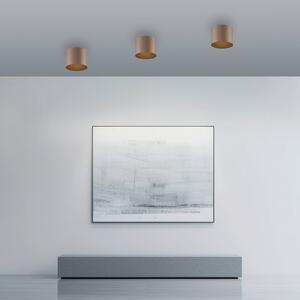 PURE plafonieră LED-plafonieră Point, culoare bronz, Ø 18 cm, IP44, reglabil, Bronz / Alamă Veche, Baie, Metal, Modern