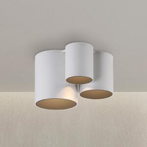 PURE plafonieră LED-plafonieră Point, alb, lungime 18 cm, 3 becuri, reglabil, Alb, Baie, Metal, Modern