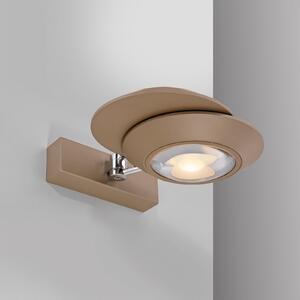 PURE Aplică LED Oculis, culoare bronz 30 cm, fier, 2 becuri., reglabil, Bronz / Alamă Veche, Camera de zi / sufragerie, Metal, Modern