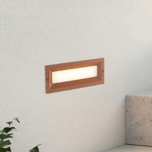 Lucande LED-aparat de iluminat încastrat în perete Lachlain, rugină, 25 cm, IP65, Maro / Rugină, Aluminiu, Modern, Perete încastrat