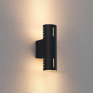 Konstsmide Lampă de exterior Cuneo, negru, înălțime 25 cm, metal, sus/jos, reglabil, Negru, Aluminiu