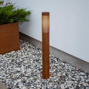 Konstsmide Bornă luminoasă Pistoia, culoare ruginie, înălțime 95 cm, metal, IP54, reglabil, Maro / Rugină, Aluminiu