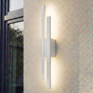 Lindby LED-Aparec de iluminat exterior Sakari, alb, aluminiu, înălțime 59 cm, Alb, Aluminiu, Modern