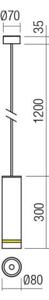 Pendul LED de exterior KLOU LED/9W/230V IP54 antracit Redo 90514