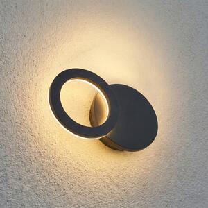 Lindby Lampă LED pentru exterior Ilveo, negru, IP54, mobilă, Negru, Camera de zi / sufragerie, Aluminiu, Modern