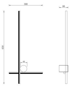 Aplică LED Zuma Line W4101-BK MILL LED/14W/230V negru