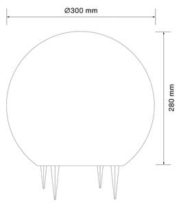 Lampă de exterior ARGENTO 1xE27/15W/230V d. 30 cm IP65 alb