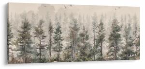 Tablou - Pădurea de pini I., aquarel (120x50 cm)