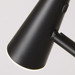 Searchlight Lampadar LED cu baterie 10450BK, negru, înălțime 151 cm, metal, reglabil, Negru, Camera de zi / sufragerie, Metal, Modern