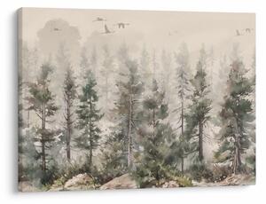 Tablou - Pădurea de pini I., aquarel (70x50 cm)