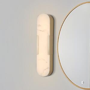 Searchlight Aplică de perete LED pentru baie Opaline Înălțime 50 cm Metal/rășină auriu, reglabil, Auriu / Alamă, Baie, Metal