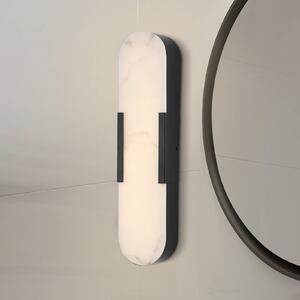 Searchlight Aplică LED pentru baie Opaline, înălțime 50 cm, negru, metal/rășină, reglabil, Negru, Baie, Metal
