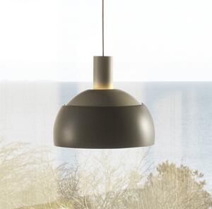 Louis Poulsen Lampă suspendată FJ Elements, gri, Ø 25 cm, E27, reglabil, Gri, Camera de zi / sufragerie, Aluminiu, Modern