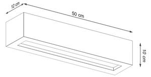 Aplică VEGA 2xE27/60W/230V 50 cm beton Sollux SL.0993