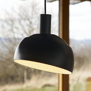 Louis Poulsen Lampă suspendată FJ Elements, negru, 25 cm, E27, reglabil, Negru, Camera de zi / sufragerie, Aluminiu, Modern