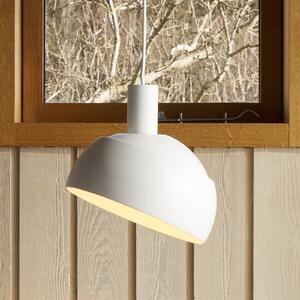 Louis Poulsen Lampă suspendată FJ Elements, albă, Ø 25 cm, E27, reglabil, Alb, Camera de zi / sufragerie, Aluminiu, Modern