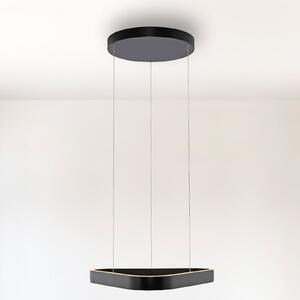 Paul Neuhaus lampă suspendată LED Q-Stretto, negru, 60 cm, reglabil, Negru, Camera de zi / sufragerie, Metal, Modern