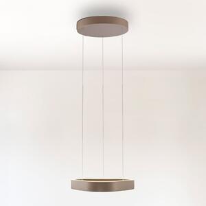Paul Neuhaus lampă suspendată LED Q-Stretto, bronz, 40,8 cm, reglabil, Bronz / Alamă Veche, Camera de zi / sufragerie, Metal, Modern