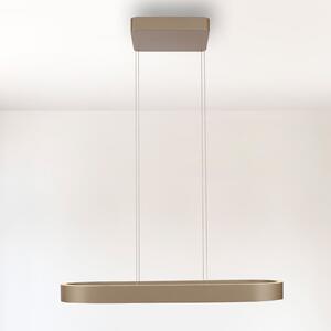 Paul Neuhaus lampă suspendată LED Q-Stretto, bronz, 86,8 cm, reglabil, Bronz / Alamă Veche, Camera de zi / sufragerie, Metal, Modern