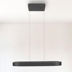 Paul Neuhaus lampă suspendată LED Q-Stretto, negru, 86,8 cm, reglabil, Negru, Camera de zi / sufragerie, Metal, Modern