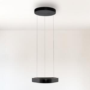 Paul Neuhaus lampă suspendată LED Q-Stretto, negru, 40,8 cm, reglabil, Negru, Camera de zi / sufragerie, Metal, Modern