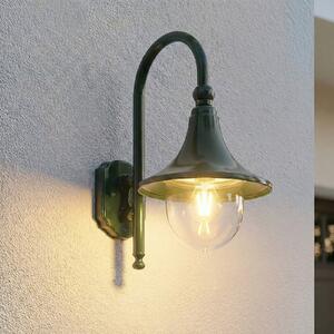 Lindby Lampa de exterior Daphne, verde, metal, E27, IP44, reglabil, Verde, Aluminiu, Antichitate