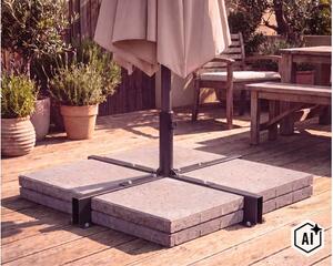 Suport umbrelă cruce Soluna oțel 8,5 kg 106x106 cm negru