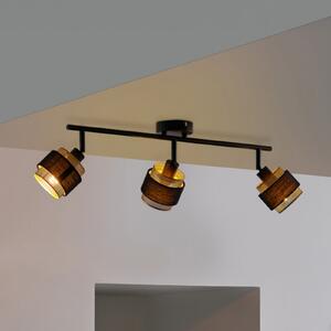 OSRAM Plafonieră Decor Spot Hornet, 3 becuri, negru/auriu, Negru, Camera de zi / sufragerie, Țesătură / Textil, Modern